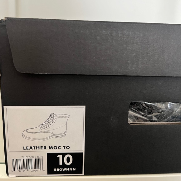 NWT! Banana Republic Men’s Heritage Moc Toe Boot Shoes Brown Leather Sz … - Picture 9 of 9